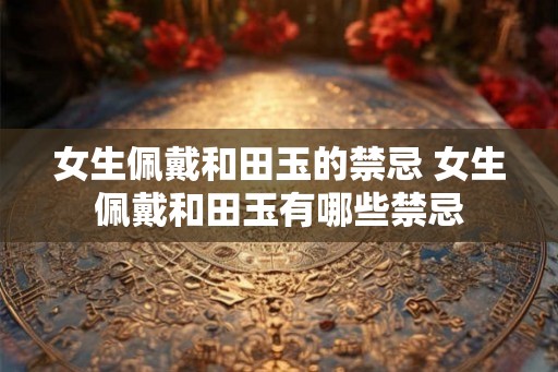 女生佩戴和田玉的禁忌 女生佩戴和田玉有哪些禁忌