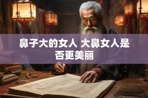鼻子大的女人 大鼻女人是否更美丽