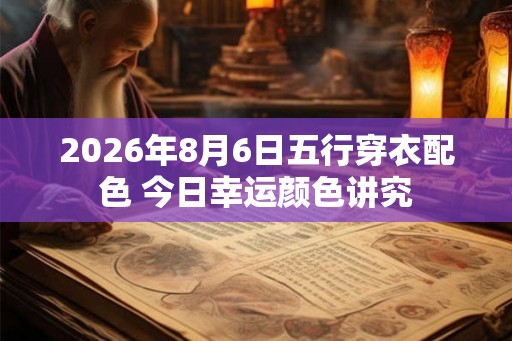 2026年8月6日五行穿衣配色 今日幸运颜色讲究