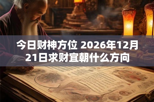 今日财神方位 2026年12月21日求财宜朝什么方向 今日财神方位 2026年12月21日求财宜朝什么方向