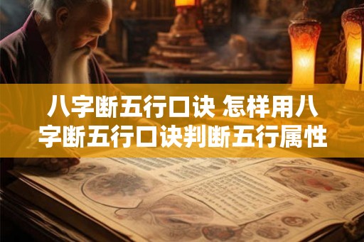 八字断五行口诀 怎样用八字断五行口诀判断五行属性