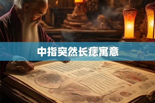 中指突然长痣寓意