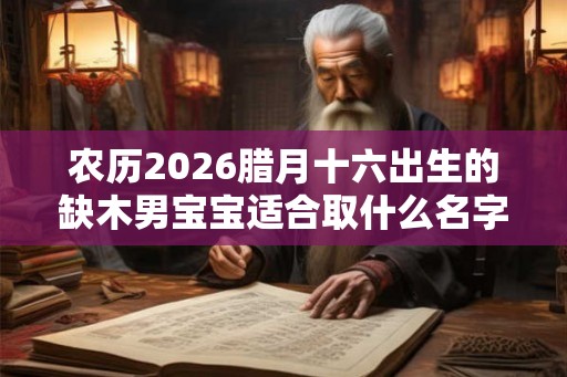 农历2026腊月十六出生的缺木男宝宝适合取什么名字