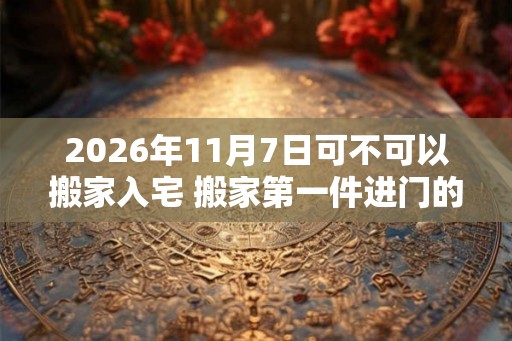 2026年11月7日可不可以搬家入宅 搬家第一件进门的东西