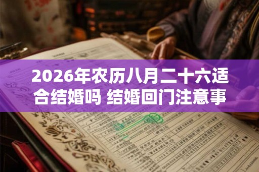 2026年农历八月二十六适合结婚吗 结婚回门注意事项