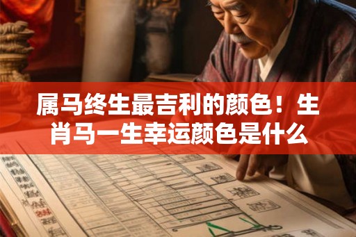 属马终生最吉利的颜色！生肖马一生幸运颜色是什么