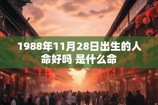 1988年11月28日出生的人命好吗 是什么命