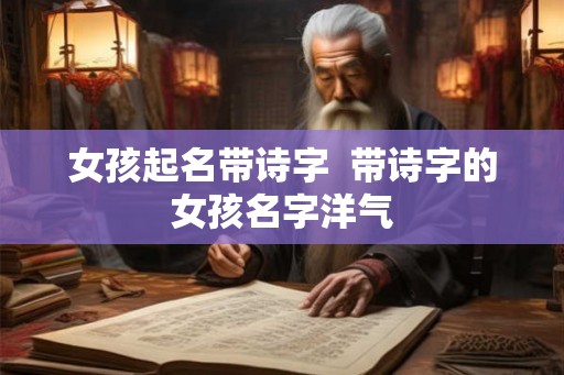 女孩起名带诗字  带诗字的女孩名字洋气