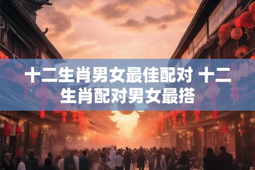 十二生肖男女最佳配对 十二生肖配对男女最搭