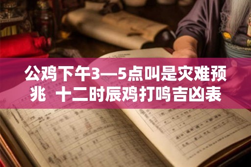 公鸡下午3—5点叫是灾难预兆  十二时辰鸡打鸣吉凶表