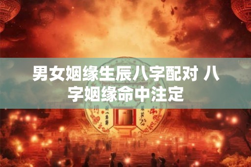 男女姻缘生辰八字配对 八字姻缘命中注定