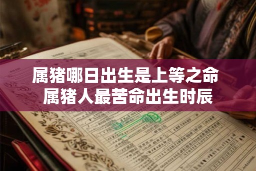属猪哪日出生是上等之命 属猪人最苦命出生时辰