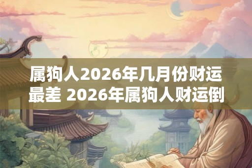 属狗人2026年几月份财运最差 2026年属狗人财运倒霉月 属狗人2026年几月份财运最差 2026年属狗人财运倒霉月