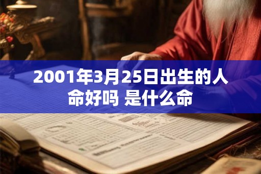 2001年3月25日出生的人命好吗 是什么命