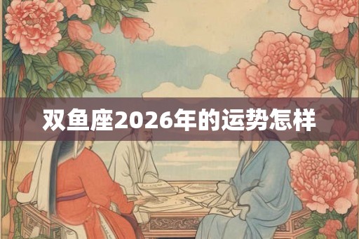 双鱼座2026年的运势怎样 双鱼座2026年的运势怎样