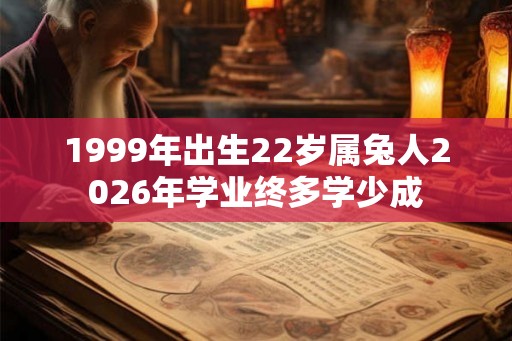 1999年出生22岁属兔人2026年学业终多学少成