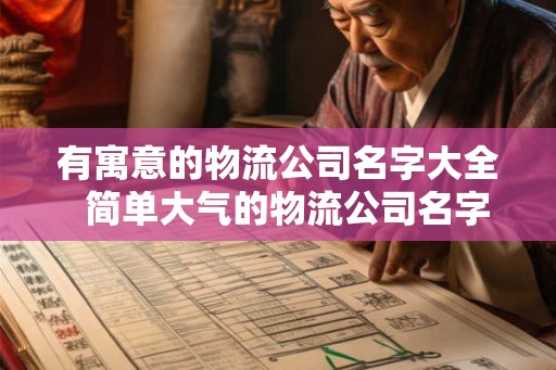 有寓意的物流公司名字大全  简单大气的物流公司名字