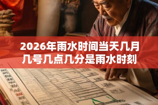 2026年雨水时间当天几月几号几点几分是雨水时刻