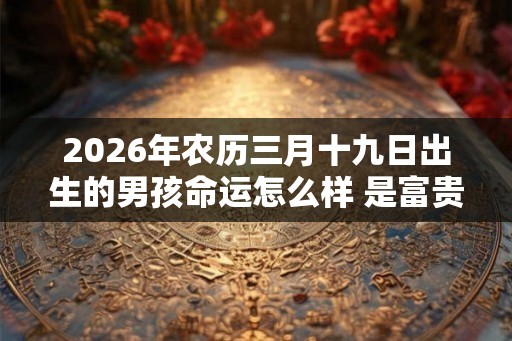 2026年农历三月十九日出生的男孩命运怎么样 是富贵命吗 2026年农历三月十九日出生的男孩命运怎么样 是富贵命吗