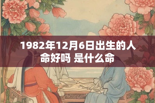 1982年12月6日出生的人命好吗 是什么命