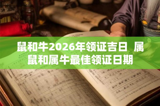 鼠和牛2026年领证吉日  属鼠和属牛最佳领证日期