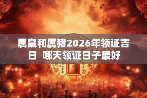 属鼠和属猪2026年领证吉日  哪天领证日子最好