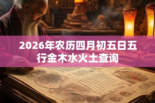 2026年农历四月初五日五行金木水火土查询
