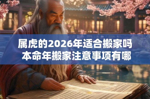 属虎的2026年适合搬家吗 本命年搬家注意事项有哪些