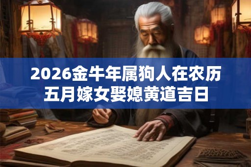 2026金牛年属狗人在农历五月嫁女娶媳黄道吉日