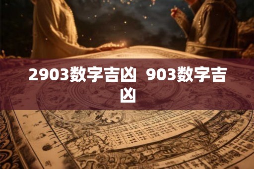 2903数字吉凶  903数字吉凶