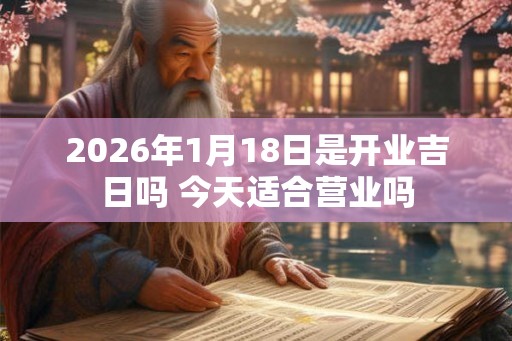 2026年1月18日是开业吉日吗 今天适合营业吗 2026年1月18日是开业吉日吗 今天适合营业吗