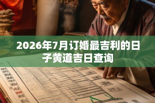 2026年7月订婚最吉利的日子黄道吉日查询