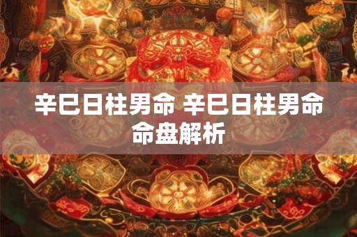 辛巳日柱男命 辛巳日柱男命命盘解析