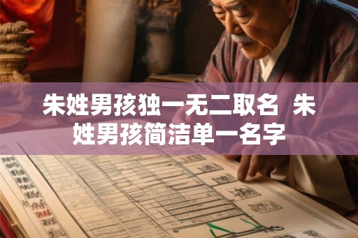 朱姓男孩独一无二取名  朱姓男孩简洁单一名字