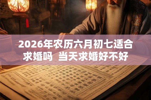2026年农历六月初七适合求婚吗  当天求婚好不好
