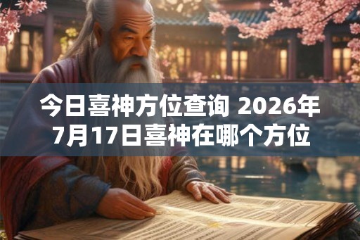 今日喜神方位查询 2026年7月17日喜神在哪个方位 今日喜神方位查询 2026年7月17日喜神在哪个方位