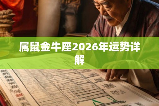 属鼠金牛座2026年运势详解