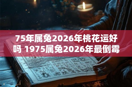 75年属兔2026年桃花运好吗 1975属兔2026年最倒霉的月份 75年属兔2026年桃花运好吗 1975属兔2026年最倒霉的月份