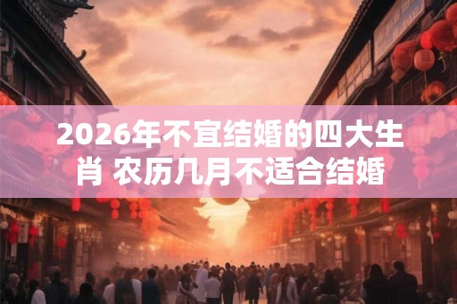 2026年不宜结婚的四大生肖 农历几月不适合结婚 2026年不宜结婚的四大生肖 农历几月不适合结婚