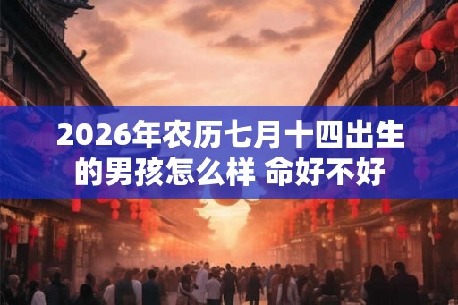 2026年农历七月十四出生的男孩怎么样 命好不好