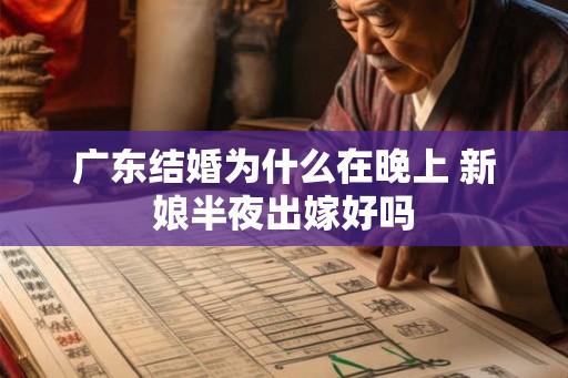 广东结婚为什么在晚上 新娘半夜出嫁好吗 广东结婚为什么在晚上 新娘半夜出嫁好吗