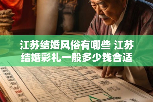 江苏结婚风俗有哪些 江苏结婚彩礼一般多少钱合适 江苏结婚风俗有哪些 江苏结婚彩礼一般多少钱合适