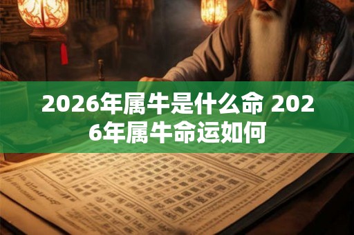 2026年属牛是什么命 2026年属牛命运如何