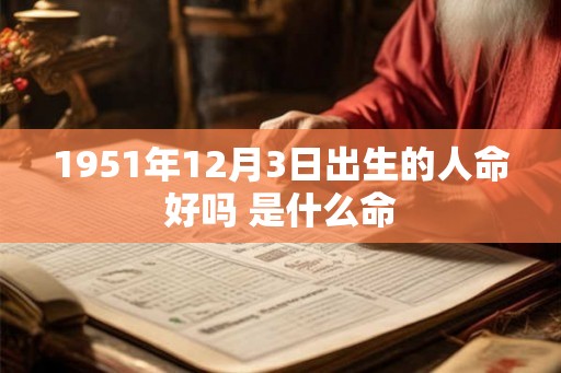 1951年12月3日出生的人命好吗 是什么命