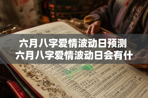 六月八字爱情波动日预测 六月八字爱情波动日会有什么变化 六月八字爱情波动日预测 六月八字爱情波动日会有什么变化