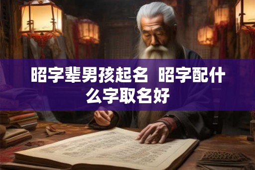 昭字辈男孩起名  昭字配什么字取名好
