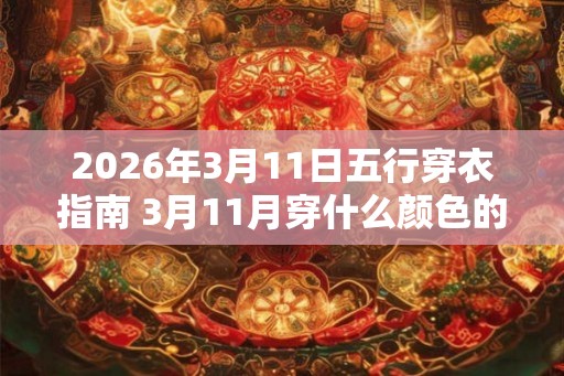 2026年3月11日五行穿衣指南 3月11月穿什么颜色的衣服 2026年3月11日五行穿衣指南 3月11月穿什么颜色的衣服