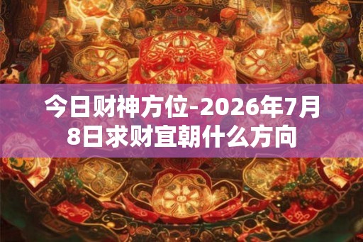 今日财神方位-2026年7月8日求财宜朝什么方向