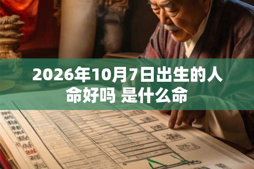 2026年10月7日出生的人命好吗 是什么命