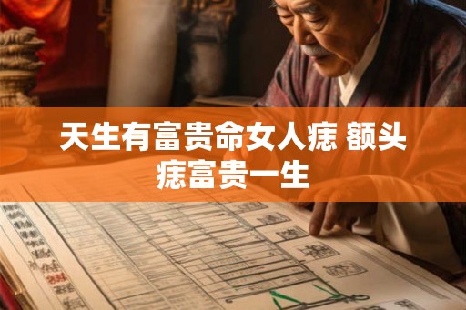 天生有富贵命女人痣 额头痣富贵一生